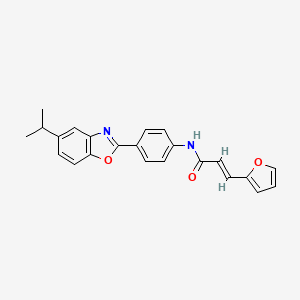 3-(2-furyl)-N-[4-(5-isopropyl-1,3-benzoxazol-2-yl)phenyl]acrylamide