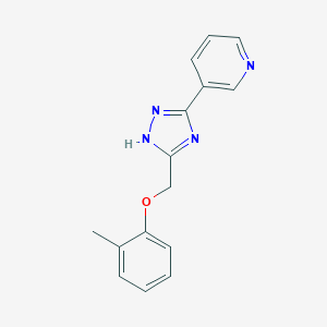 molecular formula C15H14N4O B367009 3-[5-[(2-methylphenoxy)methyl]-1H-1,2,4-triazol-3-yl]pyridine CAS No. 620935-06-0