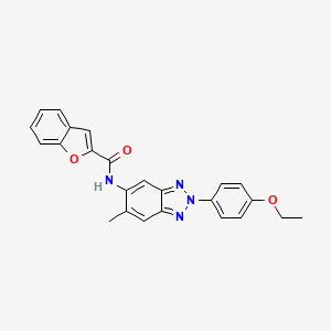 molecular formula C24H20N4O3 B3670098 N-[2-(4-ethoxyphenyl)-6-methyl-2H-1,2,3-benzotriazol-5-yl]-1-benzofuran-2-carboxamide 