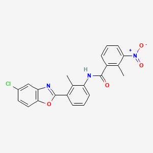 N-[3-(5-chloro-1,3-benzoxazol-2-yl)-2-methylphenyl]-2-methyl-3-nitrobenzamide