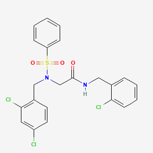 N~1~-(2-chlorobenzyl)-N~2~-(2,4-dichlorobenzyl)-N~2~-(phenylsulfonyl)glycinamide