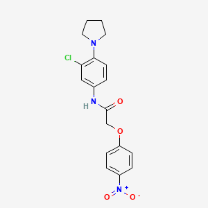 N-[3-chloro-4-(1-pyrrolidinyl)phenyl]-2-(4-nitrophenoxy)acetamide