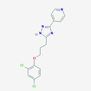 molecular formula C16H14Cl2N4O B367015 4-{3-[3-(2,4-dichlorophenoxy)propyl]-1H-1,2,4-triazol-5-yl}pyridine CAS No. 620935-31-1