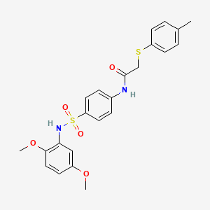 N-(4-{[(2,5-dimethoxyphenyl)amino]sulfonyl}phenyl)-2-[(4-methylphenyl)thio]acetamide