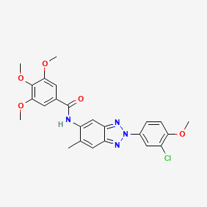 N-[2-(3-chloro-4-methoxyphenyl)-6-methyl-2H-1,2,3-benzotriazol-5-yl]-3,4,5-trimethoxybenzamide