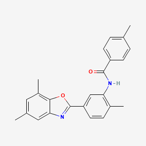 N-[5-(5,7-dimethyl-1,3-benzoxazol-2-yl)-2-methylphenyl]-4-methylbenzamide