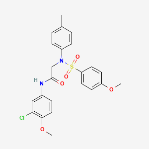 N-(3-CHLORO-4-METHOXYPHENYL)-2-[N-(4-METHYLPHENYL)4-METHOXYBENZENESULFONAMIDO]ACETAMIDE