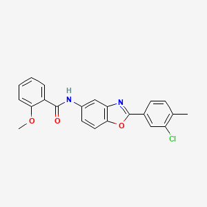 N-[2-(3-chloro-4-methylphenyl)-1,3-benzoxazol-5-yl]-2-methoxybenzamide