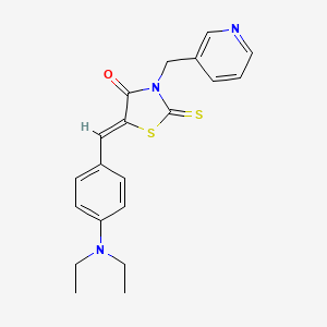 5-[4-(diethylamino)benzylidene]-3-(3-pyridinylmethyl)-2-thioxo-1,3-thiazolidin-4-one