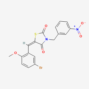 5-(5-bromo-2-methoxybenzylidene)-3-(3-nitrobenzyl)-1,3-thiazolidine-2,4-dione