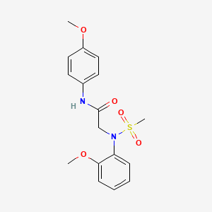 molecular formula C17H20N2O5S B3670274 N~2~-(2-methoxyphenyl)-N~1~-(4-methoxyphenyl)-N~2~-(methylsulfonyl)glycinamide 