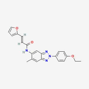 N-[2-(4-ethoxyphenyl)-6-methyl-2H-1,2,3-benzotriazol-5-yl]-3-(2-furyl)acrylamide