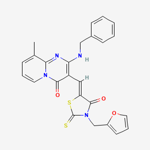 molecular formula C25H20N4O3S2 B3670348 2-(benzylamino)-3-{[3-(2-furylmethyl)-4-oxo-2-thioxo-1,3-thiazolidin-5-ylidene]methyl}-9-methyl-4H-pyrido[1,2-a]pyrimidin-4-one 