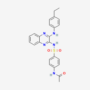 N-[4-[[3-(4-ethylanilino)quinoxalin-2-yl]sulfamoyl]phenyl]acetamide