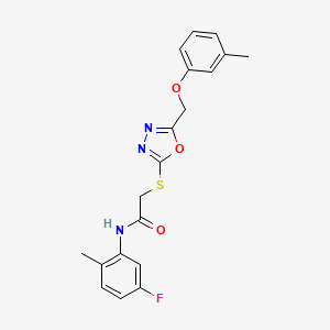 N-(5-fluoro-2-methylphenyl)-2-({5-[(3-methylphenoxy)methyl]-1,3,4-oxadiazol-2-yl}thio)acetamide