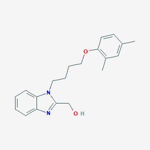 molecular formula C20H24N2O2 B367038 {1-[4-(2,4-dimethylphenoxy)butyl]-1H-benzimidazol-2-yl}methanol CAS No. 853752-84-8