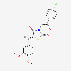 3-[2-(4-chlorophenyl)-2-oxoethyl]-5-(3,4-dimethoxybenzylidene)-1,3-thiazolidine-2,4-dione