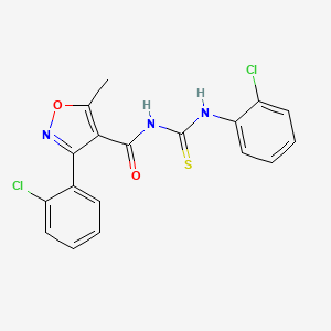 3-(2-chlorophenyl)-N-{[(2-chlorophenyl)amino]carbonothioyl}-5-methyl-4-isoxazolecarboxamide