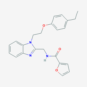 molecular formula C23H23N3O3 B367041 N-({1-[2-(4-ethylphenoxy)ethyl]-1H-1,3-benzodiazol-2-yl}methyl)furan-2-carboxamide CAS No. 920115-07-7