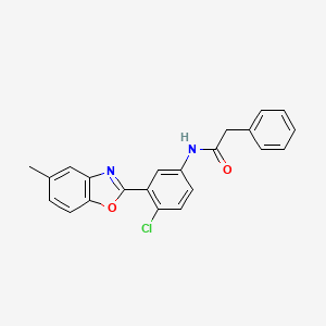 N-[4-chloro-3-(5-methyl-1,3-benzoxazol-2-yl)phenyl]-2-phenylacetamide