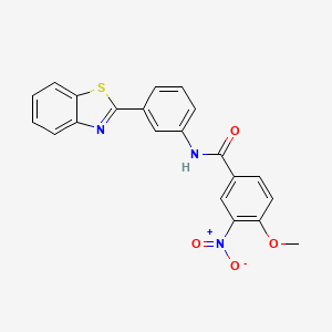 N-[3-(1,3-benzothiazol-2-yl)phenyl]-4-methoxy-3-nitrobenzamide