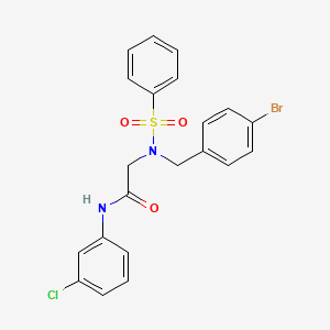 N~2~-(4-bromobenzyl)-N-(3-chlorophenyl)-N~2~-(phenylsulfonyl)glycinamide