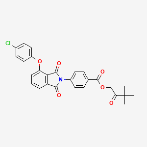 3,3-dimethyl-2-oxobutyl 4-[4-(4-chlorophenoxy)-1,3-dioxo-1,3-dihydro-2H-isoindol-2-yl]benzoate