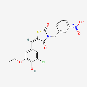 5-(3-chloro-5-ethoxy-4-hydroxybenzylidene)-3-(3-nitrobenzyl)-1,3-thiazolidine-2,4-dione