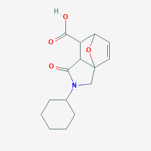 molecular formula C15H19NO4 B036705 2-环己基-1-氧代-1,2,3,6,7,7a-六氢-3a,6-环氧异吲哚-7-羧酸 CAS No. 1212312-56-5