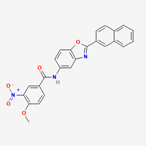 molecular formula C25H17N3O5 B3670500 4-methoxy-N-[2-(naphthalen-2-yl)-1,3-benzoxazol-5-yl]-3-nitrobenzamide 