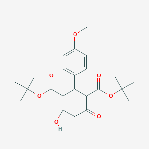 molecular formula C24H34O7 B367051 Di-tert-butyl 4-hydroxy-2-(4-methoxyphenyl)-4-methyl-6-oxocyclohexane-1,3-dicarboxylate CAS No. 473566-61-9