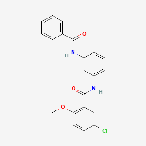 5-chloro-2-methoxy-N-{3-[(phenylcarbonyl)amino]phenyl}benzamide