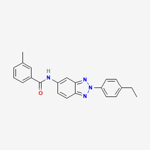 molecular formula C22H20N4O B3670542 N-[2-(4-ethylphenyl)-2H-benzotriazol-5-yl]-3-methylbenzamide 