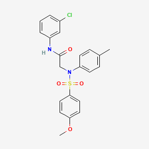 N~1~-(3-chlorophenyl)-N~2~-[(4-methoxyphenyl)sulfonyl]-N~2~-(4-methylphenyl)glycinamide