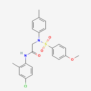 N-(4-CHLORO-2-METHYLPHENYL)-2-[N-(4-METHYLPHENYL)4-METHOXYBENZENESULFONAMIDO]ACETAMIDE