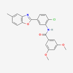 N-[2-chloro-5-(5-methyl-1,3-benzoxazol-2-yl)phenyl]-3,5-dimethoxybenzamide