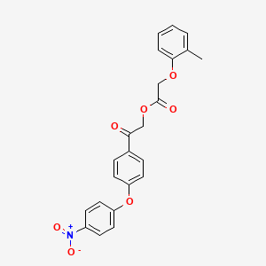 2-[4-(4-nitrophenoxy)phenyl]-2-oxoethyl (2-methylphenoxy)acetate