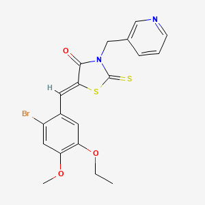 5-(2-bromo-5-ethoxy-4-methoxybenzylidene)-3-(3-pyridinylmethyl)-2-thioxo-1,3-thiazolidin-4-one