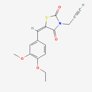 (5E)-5-[(4-ethoxy-3-methoxyphenyl)methylidene]-3-prop-2-ynyl-1,3-thiazolidine-2,4-dione