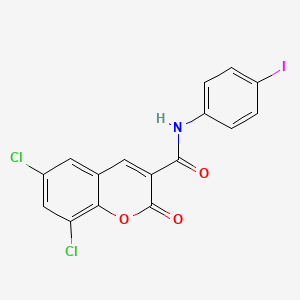 6,8-dichloro-N-(4-iodophenyl)-2-oxo-2H-chromene-3-carboxamide