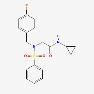 N~2~-(4-bromobenzyl)-N~1~-cyclopropyl-N~2~-(phenylsulfonyl)glycinamide