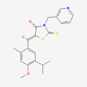 5-(5-isopropyl-4-methoxy-2-methylbenzylidene)-3-(3-pyridinylmethyl)-2-thioxo-1,3-thiazolidin-4-one