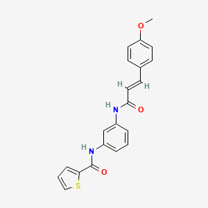 molecular formula C21H18N2O3S B3670661 N-(3-{[3-(4-methoxyphenyl)acryloyl]amino}phenyl)-2-thiophenecarboxamide 