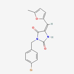 3-(4-bromobenzyl)-5-[(5-methyl-2-furyl)methylene]-2,4-imidazolidinedione