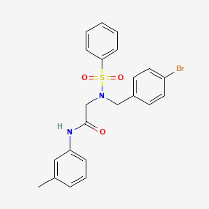 N~2~-(4-bromobenzyl)-N~1~-(3-methylphenyl)-N~2~-(phenylsulfonyl)glycinamide