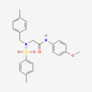 molecular formula C24H26N2O4S B3670685 N~1~-(4-methoxyphenyl)-N~2~-(4-methylbenzyl)-N~2~-[(4-methylphenyl)sulfonyl]glycinamide 