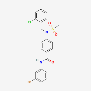 N-(3-bromophenyl)-4-[(2-chlorobenzyl)(methylsulfonyl)amino]benzamide