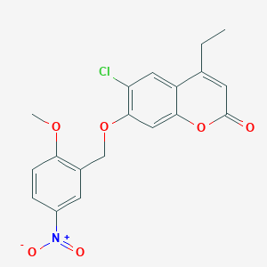 6-chloro-4-ethyl-7-[(2-methoxy-5-nitrobenzyl)oxy]-2H-chromen-2-one