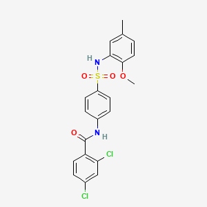 molecular formula C21H18Cl2N2O4S B3670712 2,4-dichloro-N-(4-{[(2-methoxy-5-methylphenyl)amino]sulfonyl}phenyl)benzamide 