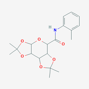 molecular formula C19H25NO6 B367073 2,2,7,7-tetramethyl-N-(2-methylphenyl)tetrahydro-3aH-di[1,3]dioxolo[4,5-b:4,5-d]pyran-5-carboxamide CAS No. 1008460-83-0